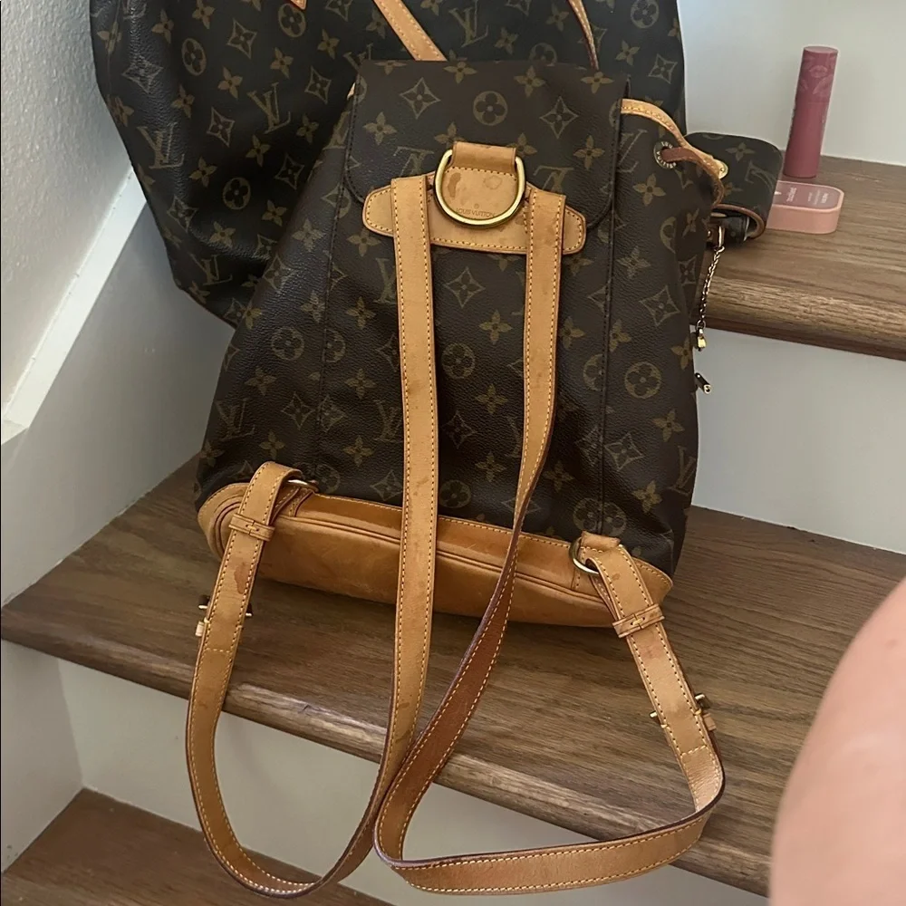 Louis Vuitton backpack montsouris LV monogram bag mm vintage designer backpack - Picture 13 of 17
